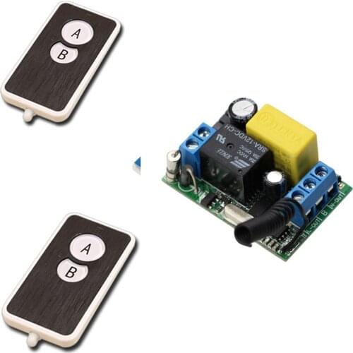 AC220V RF Wireless Mini Switch Relay Receiver Remote Controllers For Light switch With Black&White Transmitter 315Mhz/433Mhz