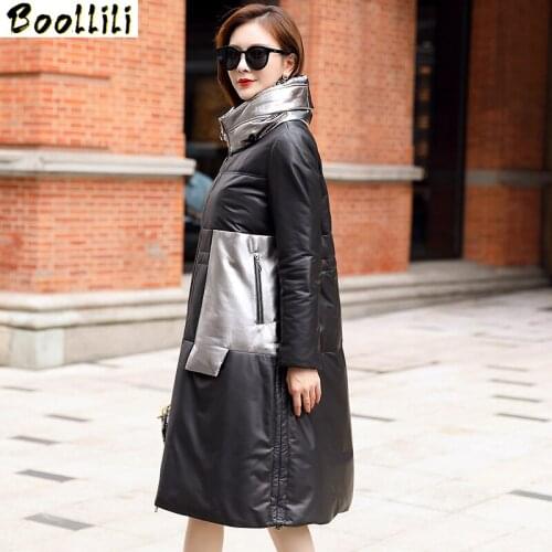 Boollili Genuine Leather Jacket Sheepskin Coat Women Clothes 2020 New Korean Fashion Duck Down Coat Winter Coat Women