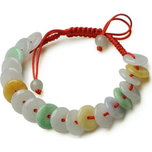 Genunine Myanmar jade bracelets bangle hand-carved jadite jade beads bracelet jade jewelry women real jade bracelets bangle