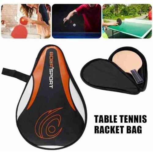 Portable Table Tennis Racket Cover Pingpong Case Waterproof Zipper Accessories30X19cm Protective Equipment Training Profess X6T9