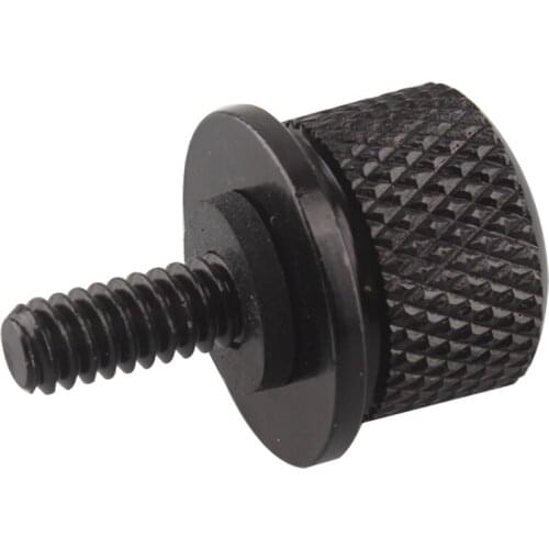Black Billet Aluminum Knurled Craft Rear Fender Seat Screw Bolt Hardware For Harley 96-20 Sportster Dyna Softail Touring CVO
