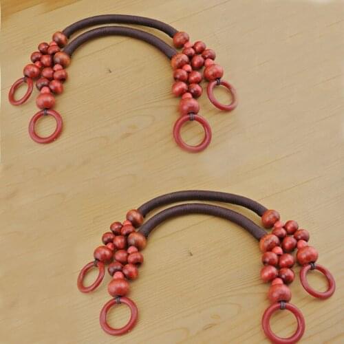 19 Inch (47cm) wooden bead handles
