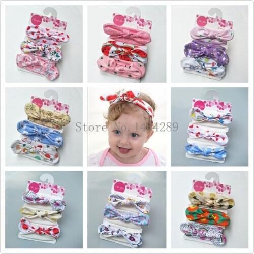 Baby Accessories 3Pcs/Set Lovely Baby Headbands Cute Bow Flower Newborn Toddler Kids Girl Hair Head Band Set Festival Gifts