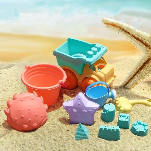 Gwiz Childrens Soft Rubber Beach Toy Set Sand Digging Tools Boys And Girls Baby Bathing And Splashing Toy Grasping Ability