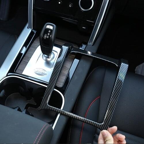 For Land Rover Discovery Sport 2020 ABS Carbon Fiber/Silver Car Central Control Gearbox Decorative Frame Sticker Car Accessories