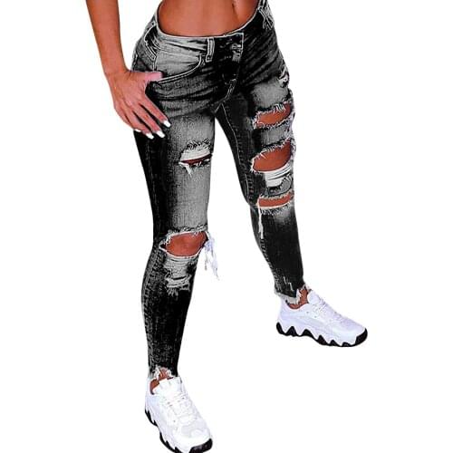 2021 New High Waist Ripped Jeans For Women Sexy Vintage Slim Mom Street Pants Pencil Denim Trousers 5XL Boyfriend Femme Skinny