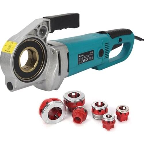 Electric Pipe Threading Machine/Small Handheld Pipe Tapping Hinge/Threaded Galvanized Pipe Portable Manual Threading Die Tool