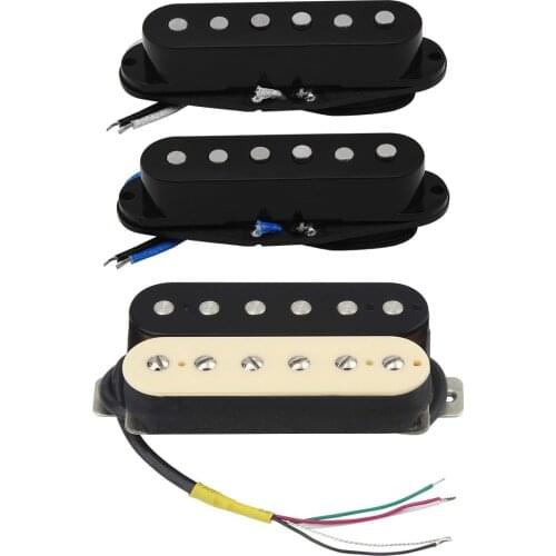 FLEOR Set of HSS Vintage Alnico 5 Electric Guitar Pickups Single Coil & Humbucker Pickups SSH Guitar Parts