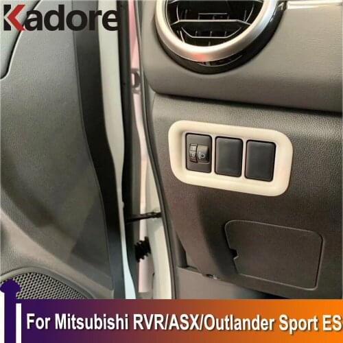 For Mitsubishi RVR/ASX/Outlander Sport ES 2020 2021 Accessories Carbon Fiber Car Headlight Switch Cover Trim Sticker Car Styling