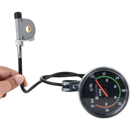Mechanical Speedometer Universal Classical Bike Cycling Odometer Milometer Waterproof Bicycle Tachometer Gauge forExercycle Bike