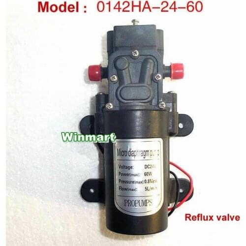 60W DC12V/24V Reflux valve TYPE Micro Diaphragm Water Pump Self-priming Booster Pump 5L/min