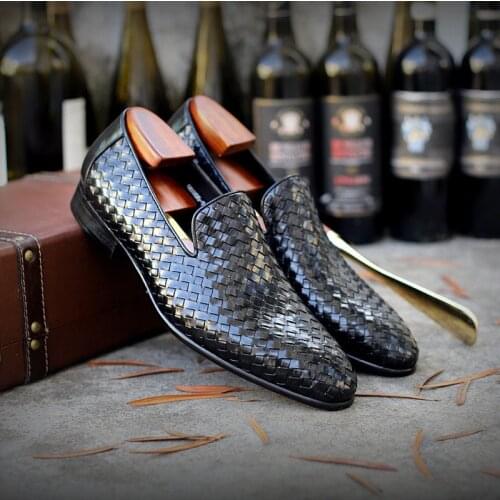 New Spring/Autumn Handmade Slip-On Genuine Leather Dress Oxford Flat Original Brand Men Oxford Shoes