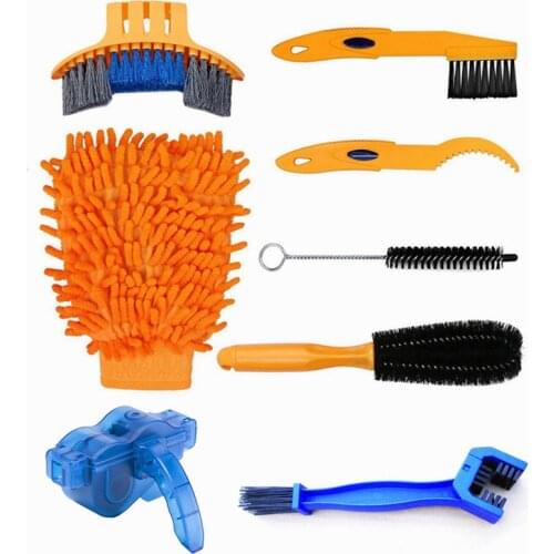 Bicycle Chain Cleaner Set Tire Brushes Tool Kits Bicycle Cleaning Glove Bike Cleaning Kit MTB Mountain Road Bike Accessories