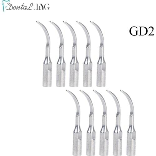 10Pieces GD2 Dental Ultrasonic Scaler Scaling Tips Handpiece Fit EMS Woodpecker UDS