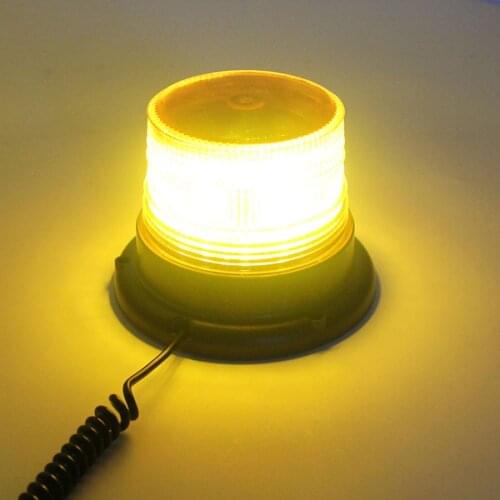 2018 New High power Flashing Mode Yellow Car LED Truck Magnetic Warning Light Flash Beacon Strobe Emergency Lamp DC12V/24V