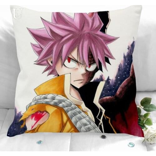 New Custom Fairy Tail Pillowcases Printed Square Pillowcase Home Decorative Zipper Pillow Cover 35X35cm40X40cm(One Side)