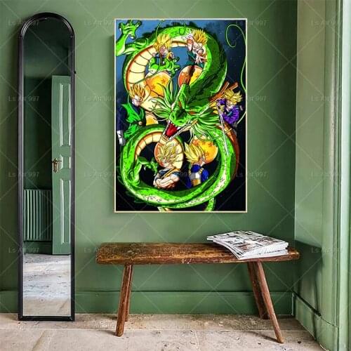 Japanese Anime Dragon Ball Goku Poster Picture Modular Canvas Painting Wall Art Home Decor Living Room Kids Decoration Cuadros