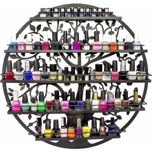 5/6 Layers Iron Nail Polish Shelf Manicure Special Cosmetics Boutique Store Shelves Round Gel Nail Polish Display Wall Rack