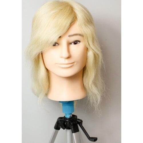 PRODİVA HAIRDRESSING TRAINING MANKENİ REAL HAIR-HAIR SALON TRAINING PUPPETİ-MALE PLATİN-30 CM