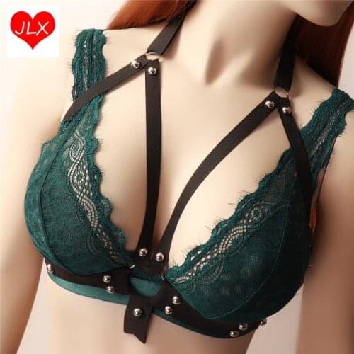 JLX.HARNESS 90s Punk pastel goth Body Harness Belt sexy cosplay Adjustable harness Strappy Tops Cage Bra Bondage Harness belt