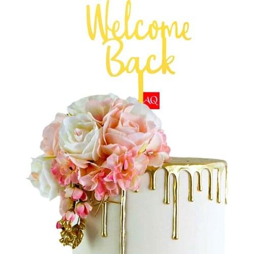 Happy Birthday Welcome Back Thank You Cake Topper Acrylic Letter Congratulations Cake Toppers Party Supplies Cake Decorations