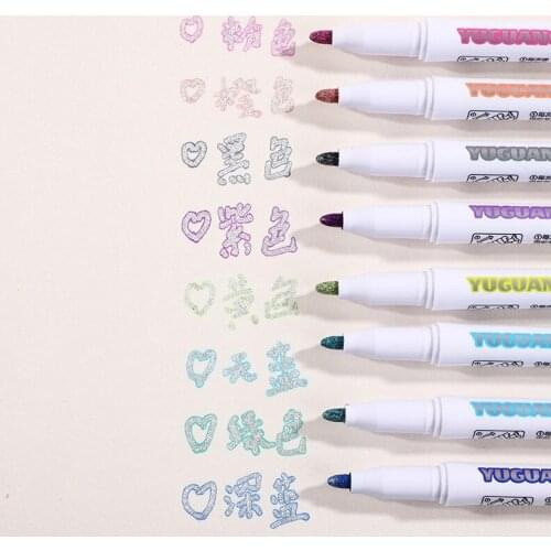 Scribble brush Pen Highlighter Marker Student Hand For School Poster japanese stationery markers colores manga art set color