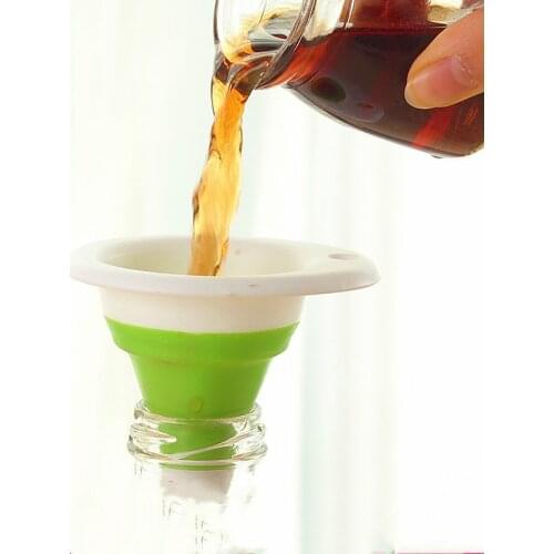 Silicone Foldable Collapsible Style Funnel Hopper Home Kitchen Cozinha Cooking Tools Accessories Gadgets