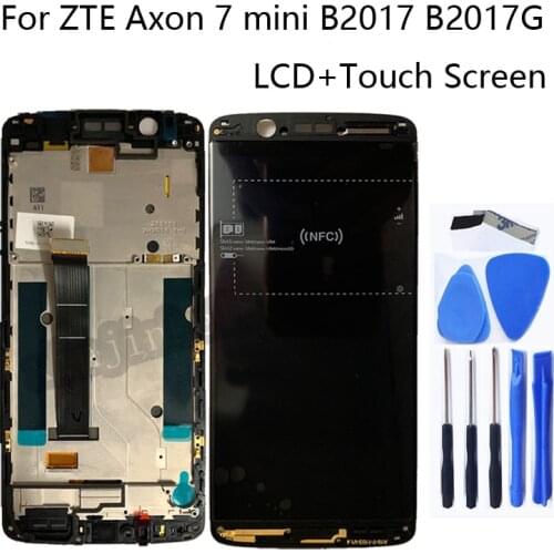 Super AMOLED Original For ZTE Axon 7 Mini B2017G B2017 LCD Display Touch Screen digitizer Assembly For Axon 7 mini Repair kit