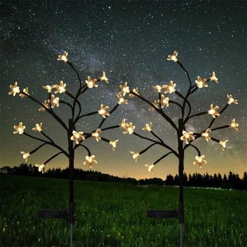 Solar LED Lights Outdoor Solar Lights Cherry Tree Christmas Lights Outdoor Garden Solar Fairy Garden Lights Outdoor Lighting