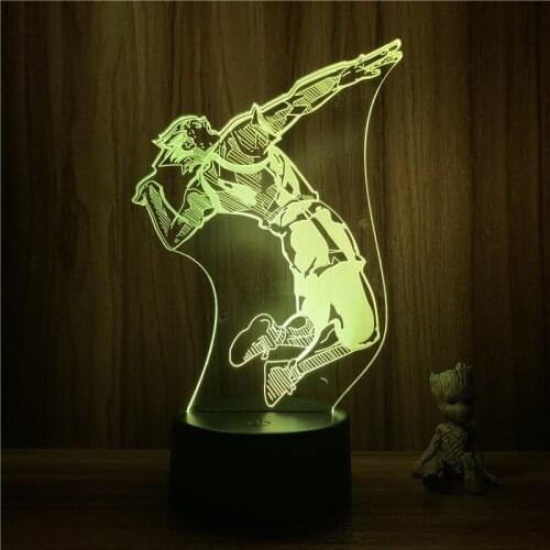 Haikyuu Kotaru Bokuto Jump Hit LED NightLight 7 Colors Touch Table Decor Night Light Gift Model 3D Lamp Action Figure