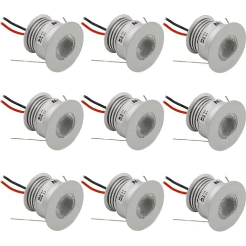 Indoor Spot Light 3W Recessed LED Cabinet Light Downlight 12V-24V / 3V Living Room Bedroom Kitchen Ceiling Spotlight 30mm Cutout