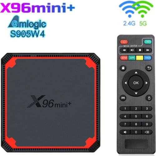 X96mini plus android 9.0 caixa de tv amlogic s905w4 quad core amlogic w1 2.4g & 5g wifi conjunto caixa superior Mali-450MP gpu c