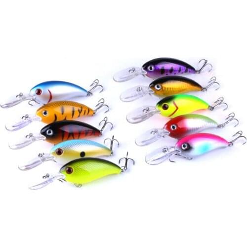 10 Pieces Crankbait Fishing Lures 10cm 13g Artificial Crank Bait Fishing Wobblers Pike Bass Perch Fish Lure Rattling