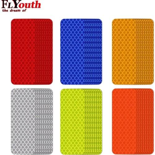 2Pcs 8X3cm Reflective Warning Strip Tape Car Bumper Reflective Strips Secure Reflector Stickers Decals Car Styling For all car