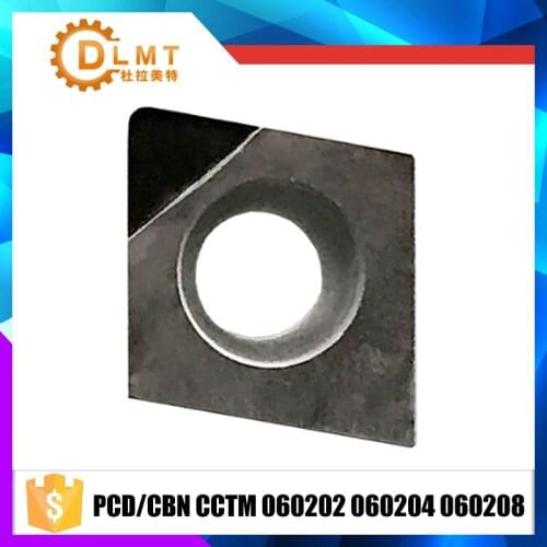 2PCS PCD/CBN Turning Inserts CCMT060202 CCMT060204 CCMT060208 CNC PCD Diamond Inserts For Lathe Tools