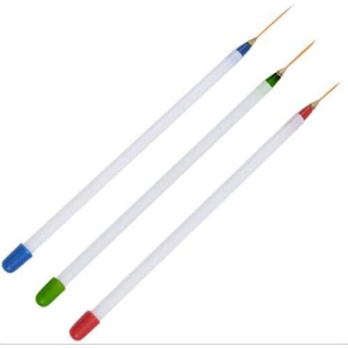 3pcs Acrylic Nail Liner Brush Set Gradient Nail Art Line Stripes Flower Grid Painting Drawing Pen Manicure Tools