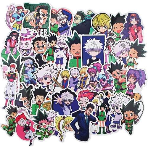 37pcs/Pack Hunter X Hunter Anime Stickers Laptop Bicycle Guitar Skateboard Sticker Kid DIY Graffiti Waterproof stikers Toy