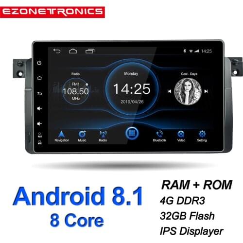 Android 8.1 For BMW E46 1999-2004 Car Stereo Autoradio 4GB DDR3 32G Octa Core 9inch IPS Screen Touch GPS Bluetooth Headunit WiFi