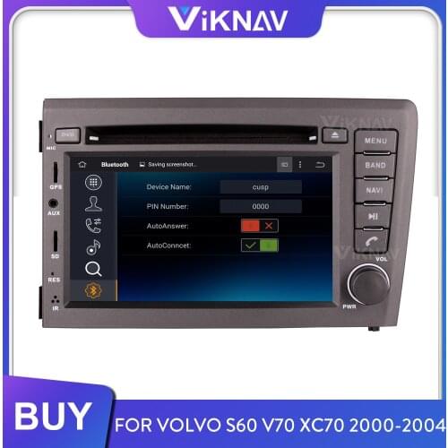 For VOLVO S60 V70 XC70 2000-2004 Android Auto Stereo Radio Car Multimedia DVD player GPS Navigation Screen 2 Din