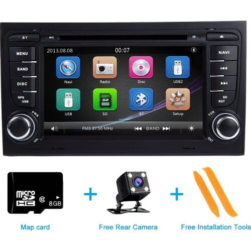 ZLTOOPAI Car Multimedia Player 2 Din Car DVD Player For Audi A4 S4 2002-2008 Auto Radio GPS Stereo USB Bluetooth RearView Camera