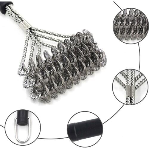 Barbecue Grill BBQ Brush Stainless Steel Wire Bristles Cleaning Brushes With Handle Durable Cooking Tools
