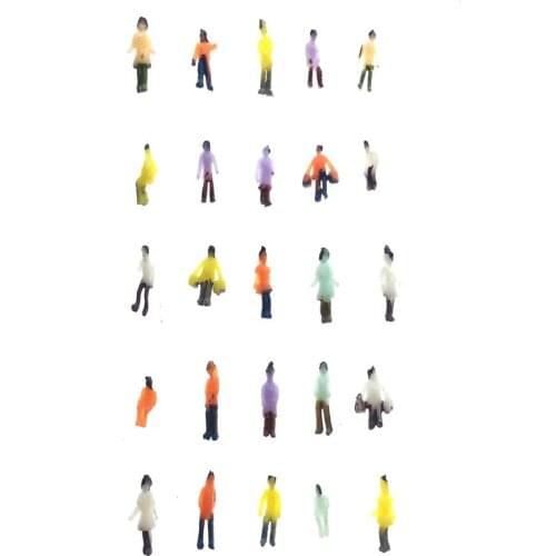 Free Shipping 500pcs Scale 1:200 Painted Model Train Passenger People Figures