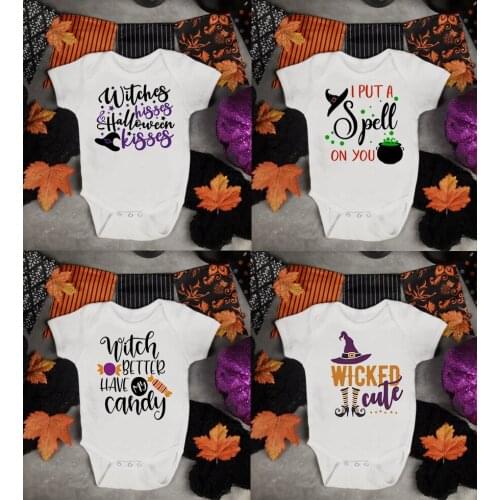 Halloween Baby boy Girl bodysuit Halloween Baby rompers Ghost witches Baby clothes My Halloween Baby outfits