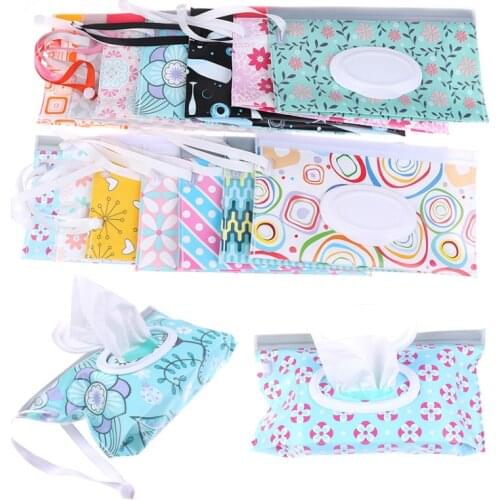 Baby Care Wet Wipe Box Eco-Friendly Wet Tissue Case Cleaning Wipes Container Case Portable Wet Wipe Bag EVA Snap Strap Wipes Bag