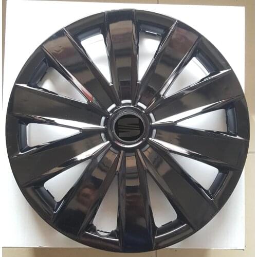 Car Wheel Rim Cover R15 inch Piano Bright Black Hub Flexible Caps Seat Leon Ibiza Exeo Toledo 4pcs/set Tuning