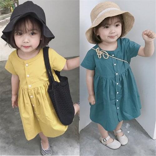 Kids girls summer dresses 2020 baby dresses for girls party wear Cotton baby girl clothes kids birthday dress costume