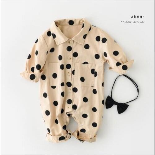 2021 new baby boys girls dots romper cotton autumn full sleeve babys jumpsuit