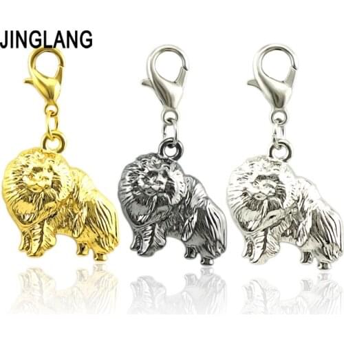 JINGLANG wholesale Dog charm Vintage sideway charms 50 Pieces