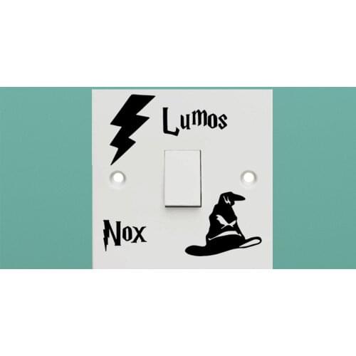 Colorful lumos nox Wall Stickers Personalized Creative For Kids Rooms Decoration Vinyl Art Decal