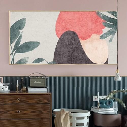 Nordic youth girls canvas painting posters and print modern wall art grassy pictures for living room bedroom aisle home decorate